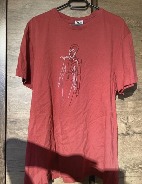 Červené tričko s krátkym rukavom, xl