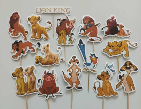 Tortový zápich leví kráľ (15ks),