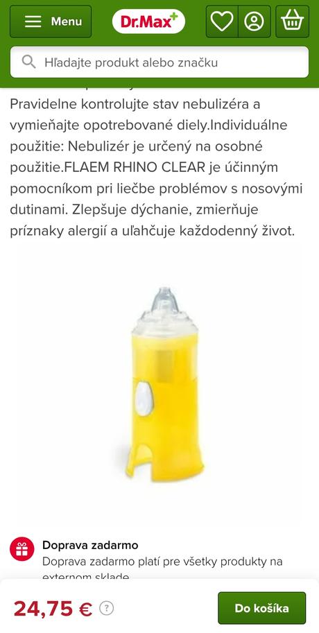 Rhino clear nosný rozprašovač, 