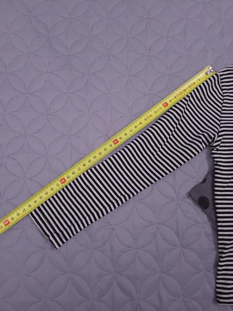 H&m tricko - pasikave sivo-cierne, h&m,116