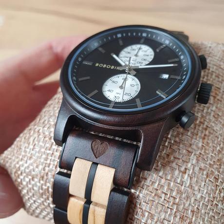 Drevené hodinky royal black,