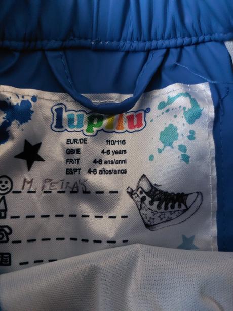 Nohavice do dažďa, lupilu,110