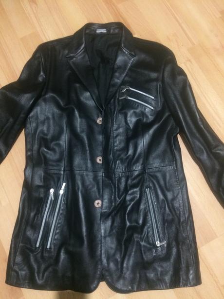 Kožený kabat m, versace,m