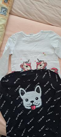 2x trička, h&m,134