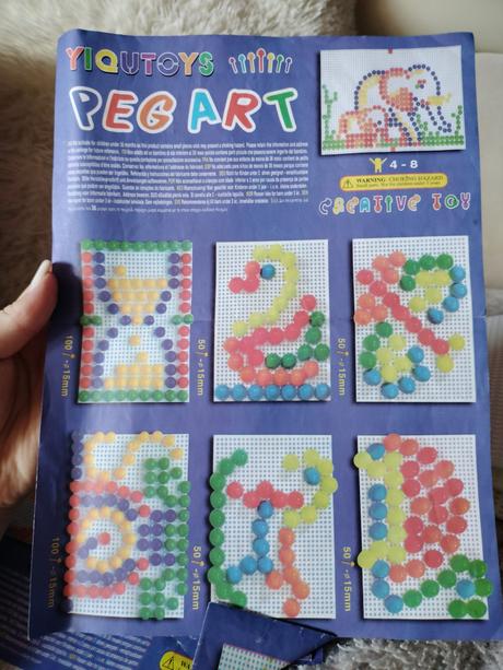 Peg art farebná mozaika s hríbikmi, 