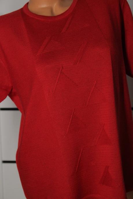 Červený pletený top, xl, xl