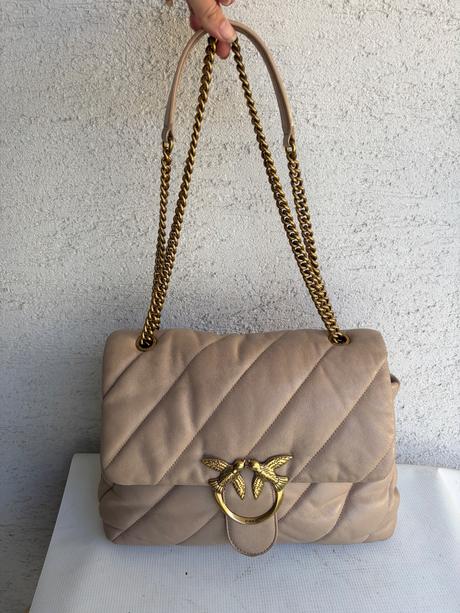 Pinko najvacsia 35x26 love puff bag kabelka bezova, pinko