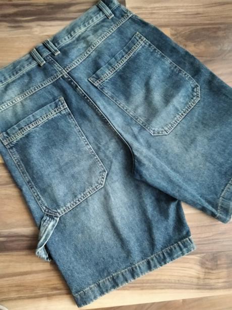 Riflové kraťasy, denim,l