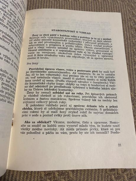 Stará retro brožúra zdravo žiť úspešne starnúť,