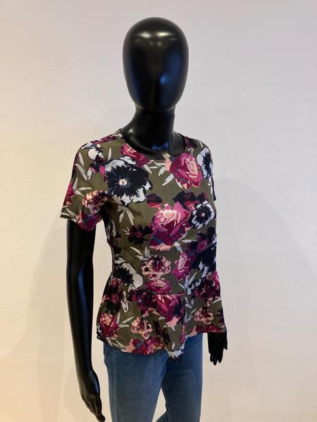 Dámska kvetovaná blúzka krátky rukáv vila (xs), xs