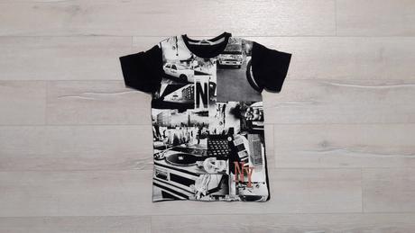 Čierno biele tričko, h&m,122