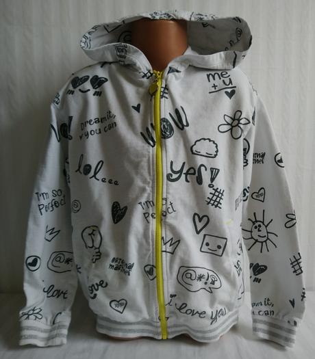 Biela mikina s čiernym motívom, original marines, original marines,140