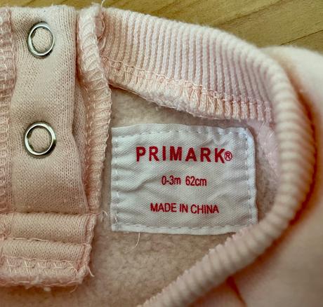 Ruzova mikina, primark,62