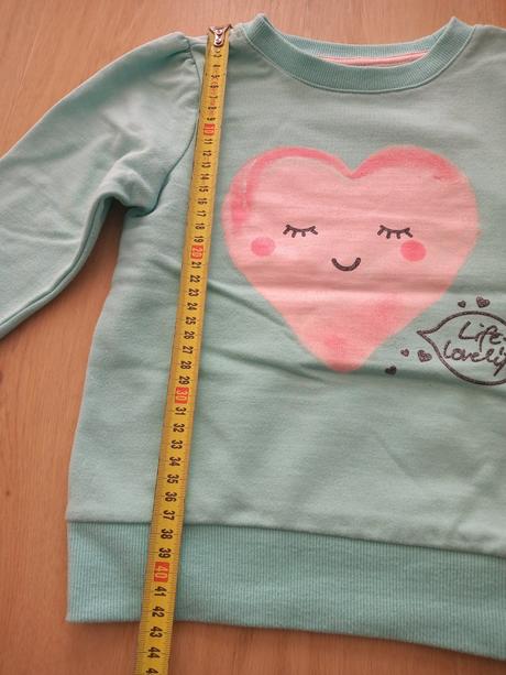 Mätová mikina so srdiečkom, dopodopo,110