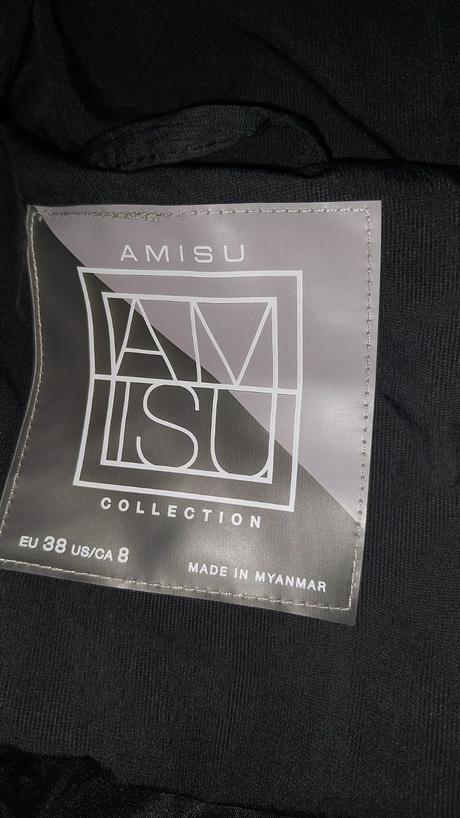 Dlhá čierna prešívaná vesta, amisu,m