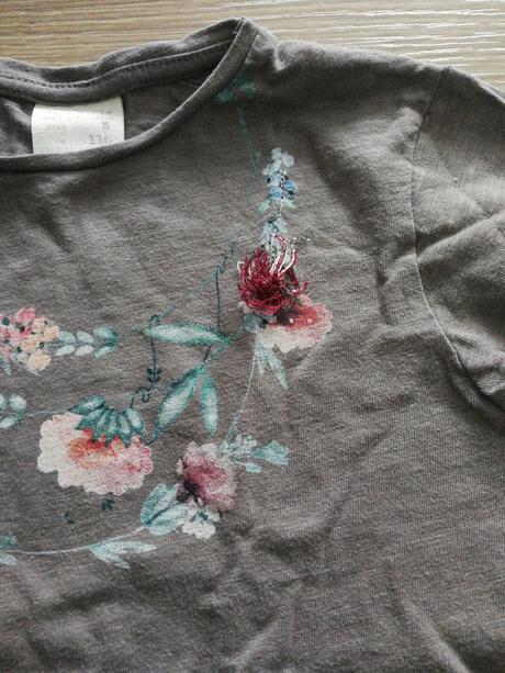 Tričko s kvietkami, zara,110