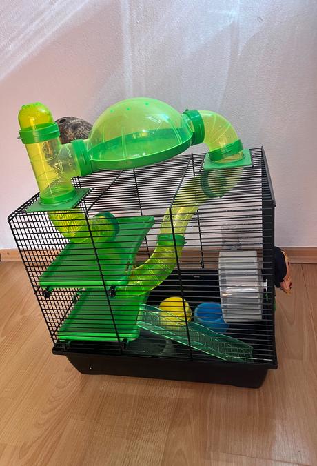 Klietka pre škrečka s prislušenstvom a trubkami, 