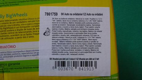 Chicco auto na ovládanie billy,