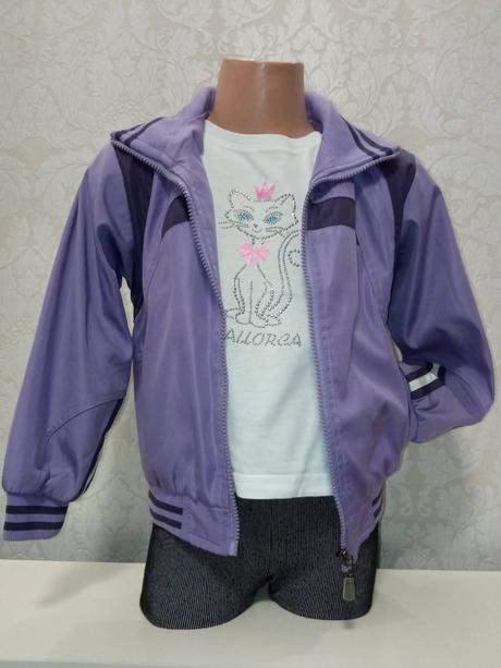 Dievčenská fialová šušťáková vetrovka (122), 122