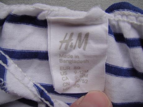 Tričko námornícke hm, h&m,80