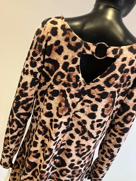 Dámske šaty s leopardím vzorom (uni), l / m / s