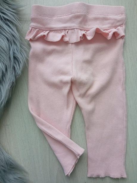 Dievčenské rebrované legíny s fodričkou h&m (68), h&m,68