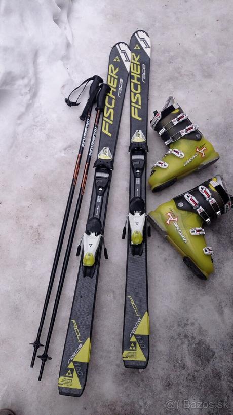 Lyže fischer 150 cm, lyžiarky, palice, fischer,150-159 cm