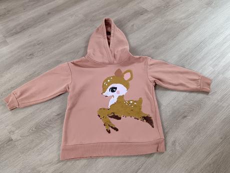 Mikina so srnkou, h&m,104