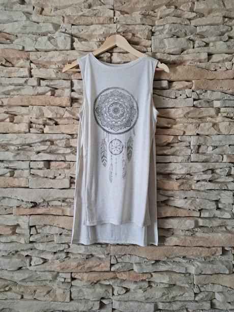 Predĺžené tričko bez rukávov, h&m,s