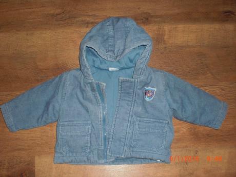 Chlapčenská tmavomodrá menčestrová zimná bunda, cherokee,74