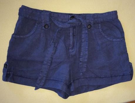 Ľanové šortky mango, mango,m