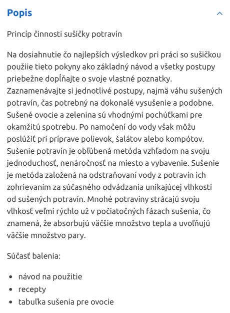 Elektrická sušička potravin,