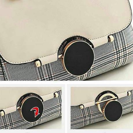 Kabelka púdrovo-kockovaná, do ruky aj crossbody, 