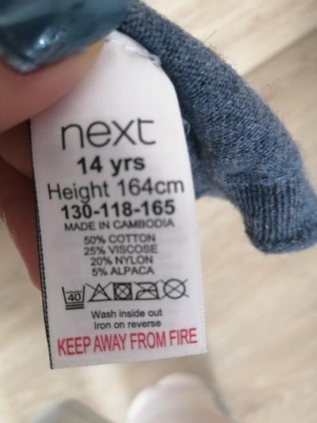 Modrý kardigán, next,164