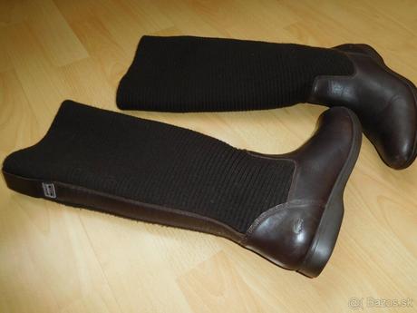 Lacoste 37v-dámske kožené čižmy, lacoste,37