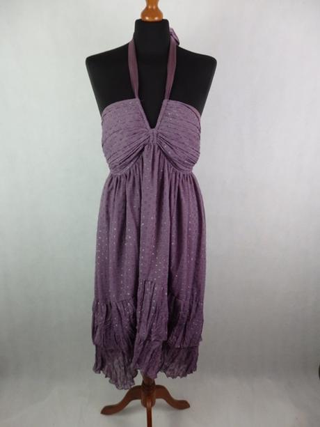 Kvalitné fialové šaty, h&m,42