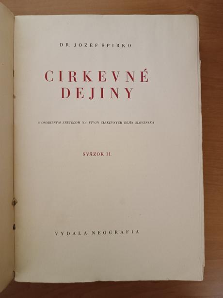 Dr. jozef špirko - cirkevné dejiny (1943), 