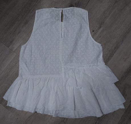 Biely madeirový top, zara,m