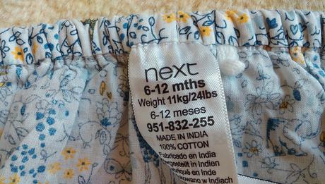 Gaťky na plienku pod šatočky, next,80