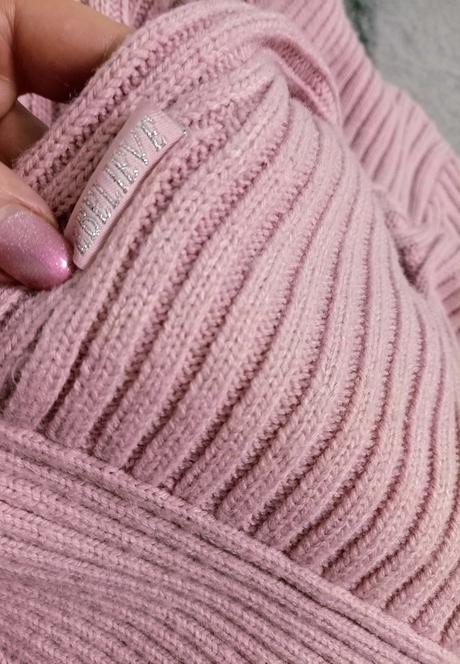 Ružový hrubší sveter, m