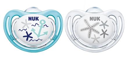 Nuk silikónový cumlík freestyle beach s púzdrom 2k, nuk