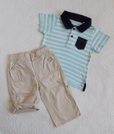 Chlapčenské nohavice + tričko, nkd,74