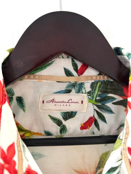 Luxusná lanová  košeľa alessandro lamura milano, m