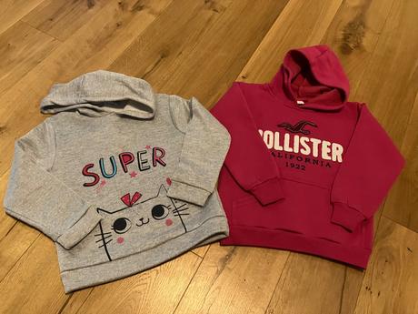 2x mikina č.116/122 - nové, hollister,116