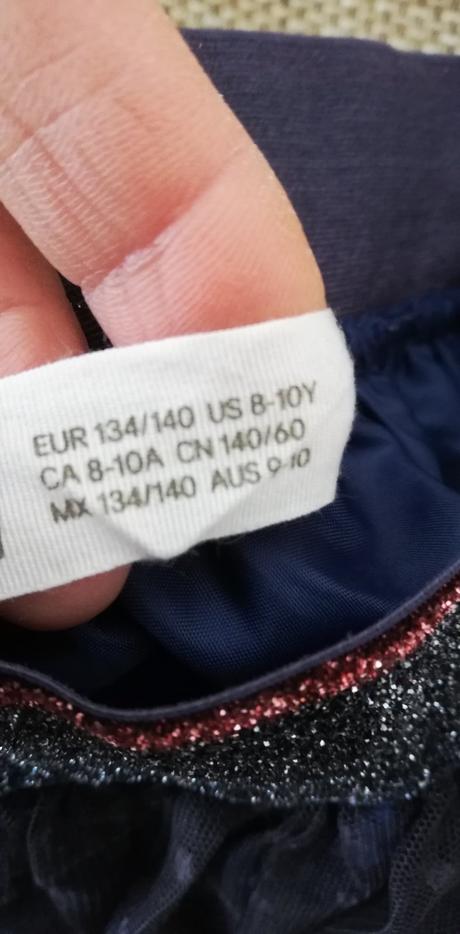 Detská sukňa, h&m,134