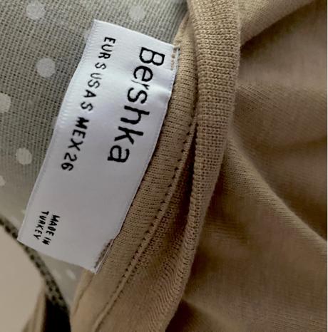 Tričko s vypchávkami, len opraté, bershka,s