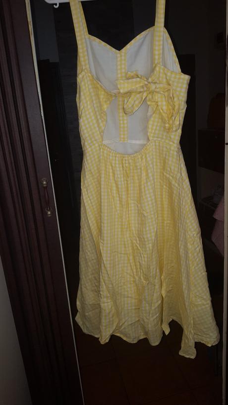 Žlté karovane šaty xl, reserved,xl