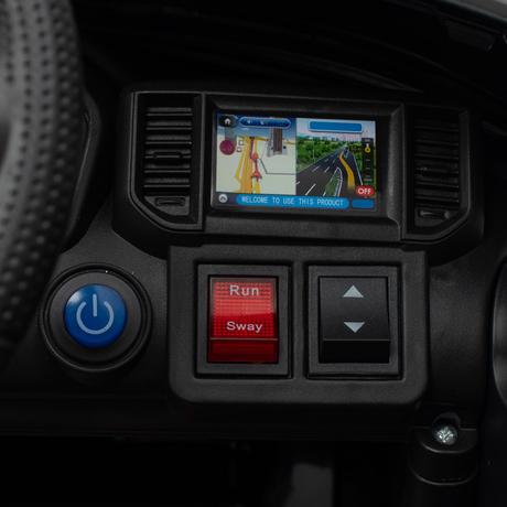 Detské elektrické autíčko police 4x4 čierne,