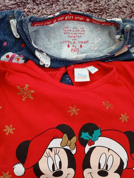 Vianočné šaty plus tričko dlhý rukáv, f&f,92