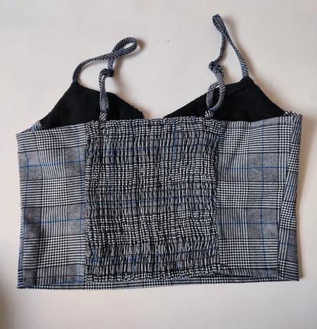 Korzetový crop top, fishbone,s